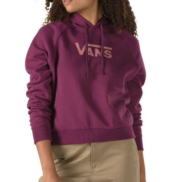 Vans Tops - VANS FLYING V BOXY Women’s Size XL HOODIE Sweater Maroon Purple VN0A47TC7D5